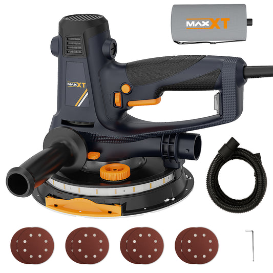 MAXXT Handheld Drywall Sander 810W, Electric Sander for Walls,Rough and fine Sanding, 1500-2800RPM Variable Speed, Upgraded Pad, Adjustable Suction, Self-Dust-Extraction (120, Volts)